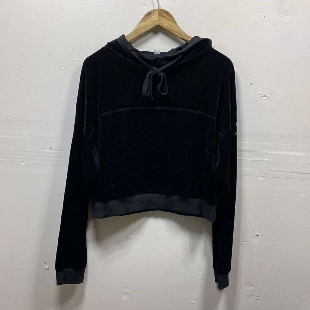 Alo Yoga Velvet Crop Length Hoodie Medium